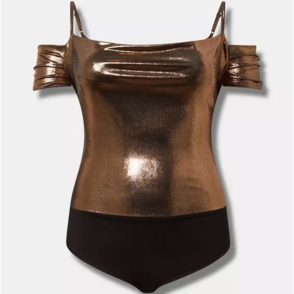 Torrid Metallic Bronze Bodysuit Sz 3x |NWT - Picture 3 of 7